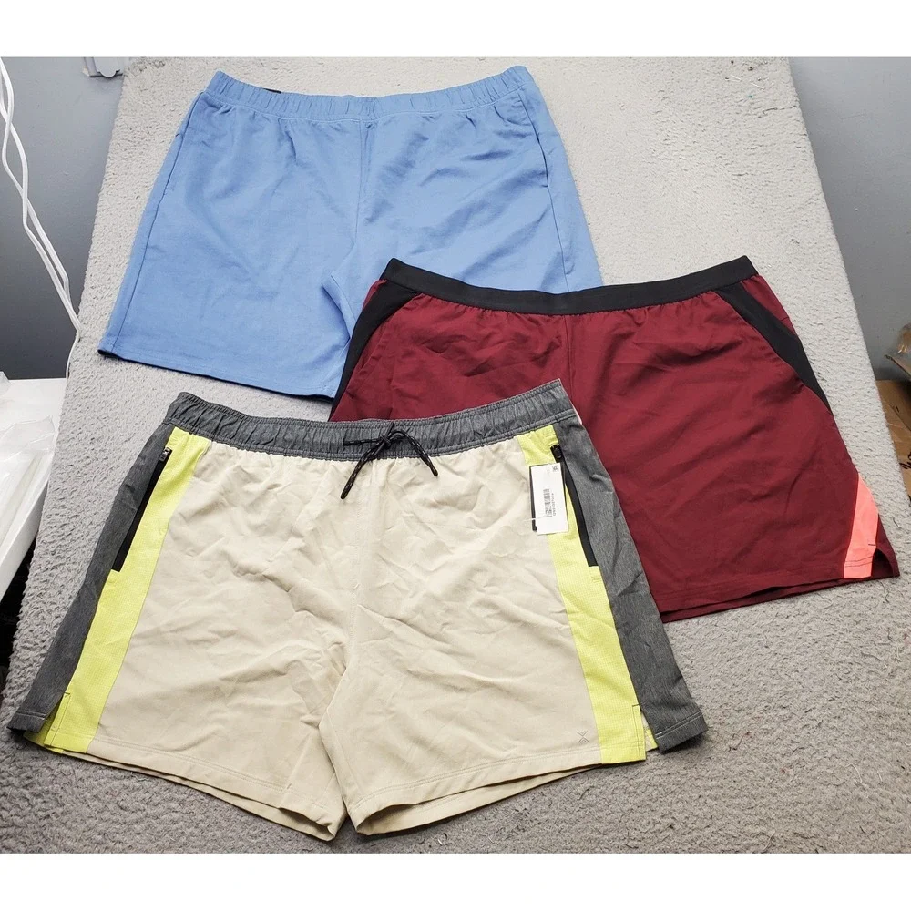 Lot of 3 Member's Mark Luxe Shorts Mens XXL Multi Performance Stretch Training